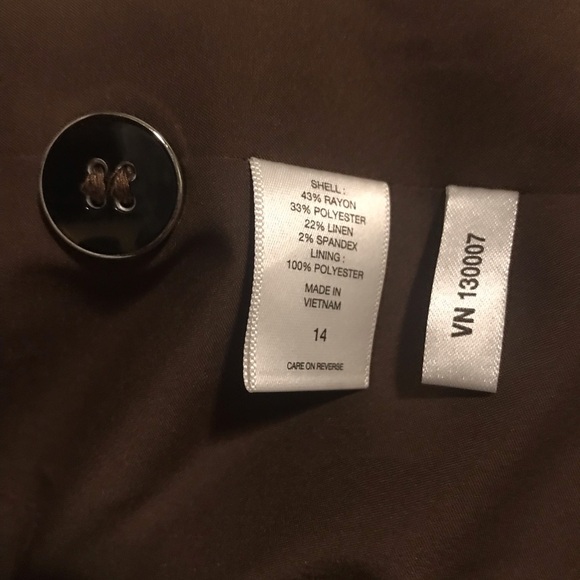 7th Avenue Design Studio New York & Company NWT blazer color tan size 14 - Picture 3 of 4